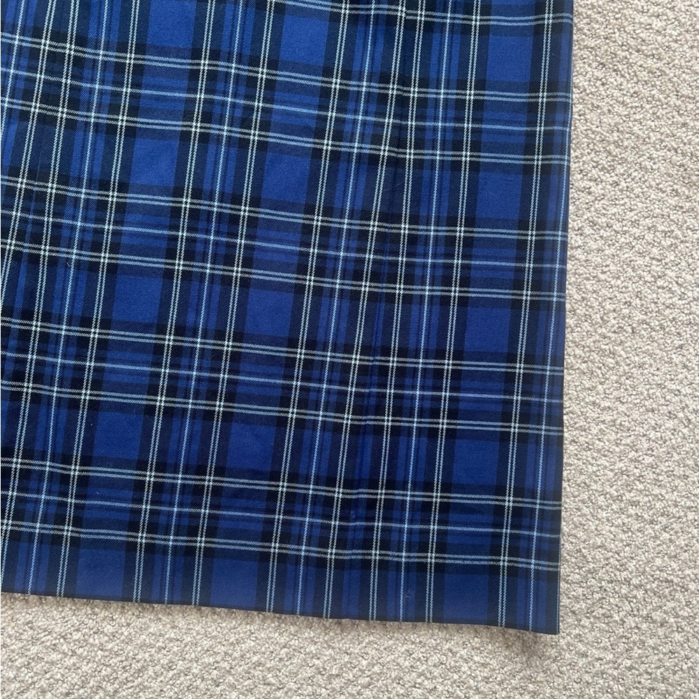 Draper James Navy Plaid V-Neck Ruffle-Sleeve Mini Dress - Picture 4 of 8